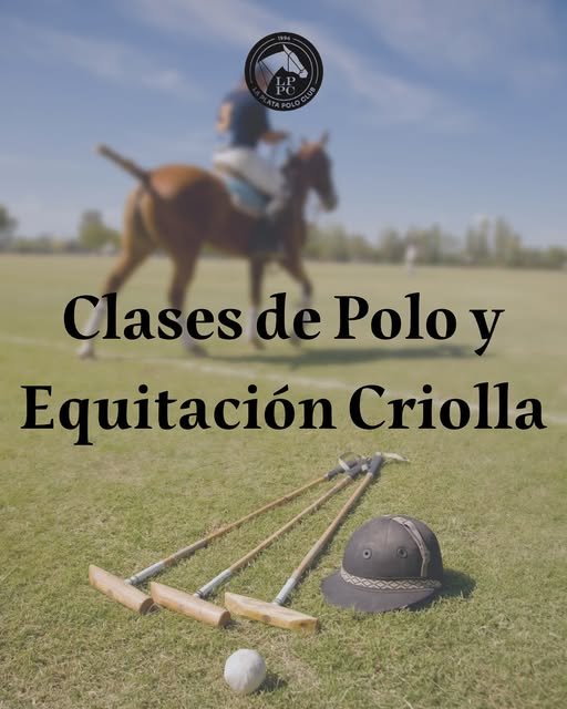 Clases de polo y equitación, publicación de La Plata Polo Club